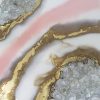 Geode Inspired Baby Pink-White-Gold Mini Art - Shelf/ Mantle Decor  $75 - Image 4