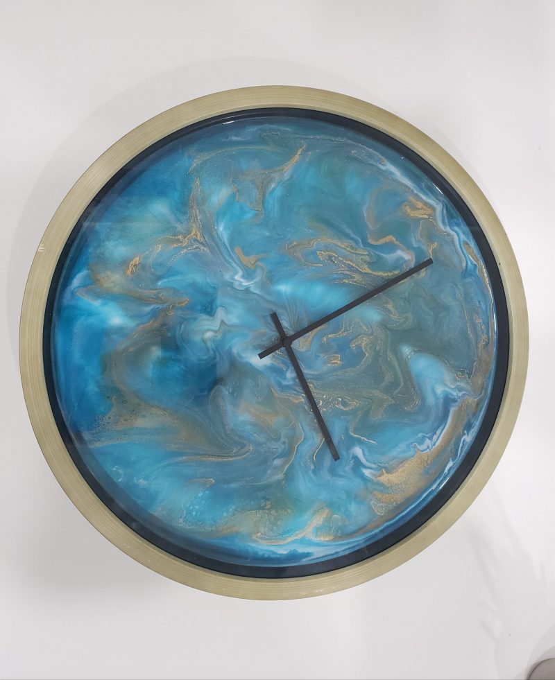 Blue marble effect Clock