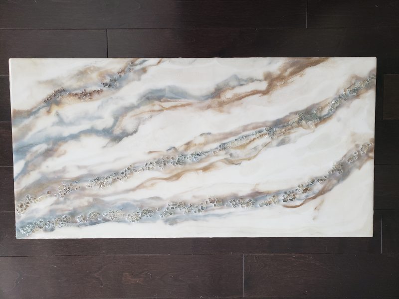 Resin Abstract Waves Wall Art  With Fireglass in your Choice Of Colors         $160 - Image 10