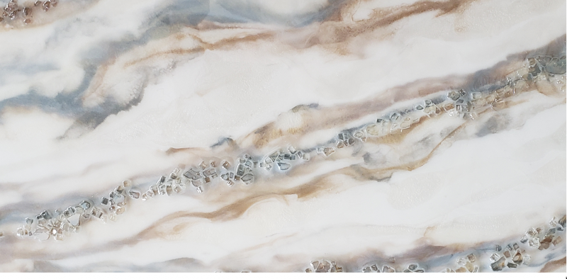 Resin Abstract Waves Wall Art  With Fireglass in your Choice Of Colors         $160 - Image 2