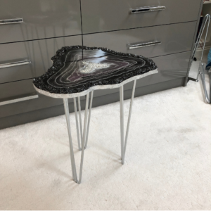 Amethyst Inspired Resin Geode Table Top / Wall Art / Functional Artwork  -      $320