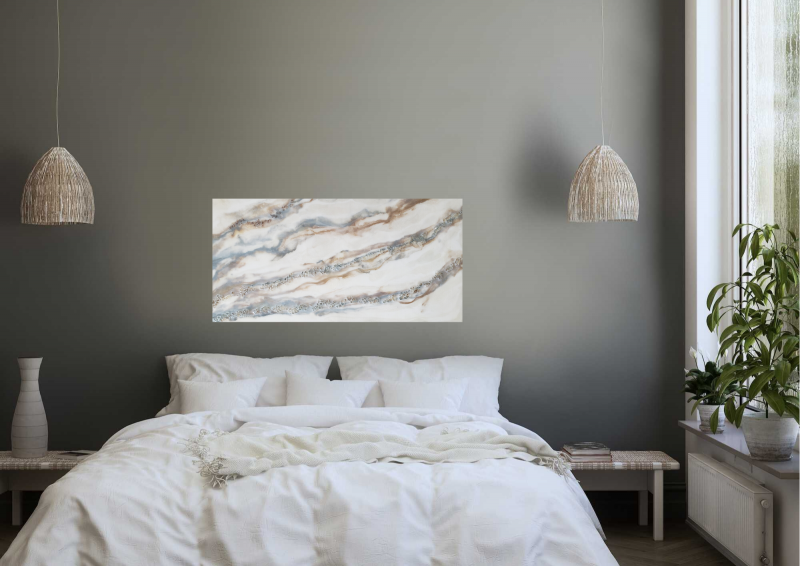Resin Abstract Waves Wall Art  With Fireglass in your Choice Of Colors         $160 - Image 8