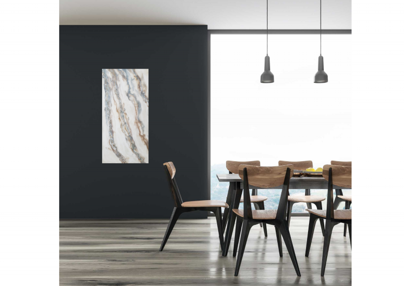 Resin Abstract Waves Wall Art  With Fireglass in your Choice Of Colors         $160 - Image 7