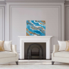 Blue Wavy Geode Wall Art 8x10"- Home Decor - Image 4
