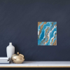 Blue Wavy Geode Wall Art 8x10"- Home Decor - Image 3
