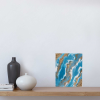 Blue Wavy Geode Wall Art 8x10"- Home Decor
