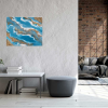 Blue Wavy Geode Wall Art 8x10"- Home Decor - Image 2