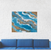 Blue Wavy Geode Wall Art 8x10"- Home Decor - Image 6