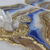 Blue and gold Geode Wall Art Diptych (2 Pieces) - Image 9