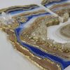 Blue and gold Geode Wall Art Diptych (2 Pieces) - Image 7