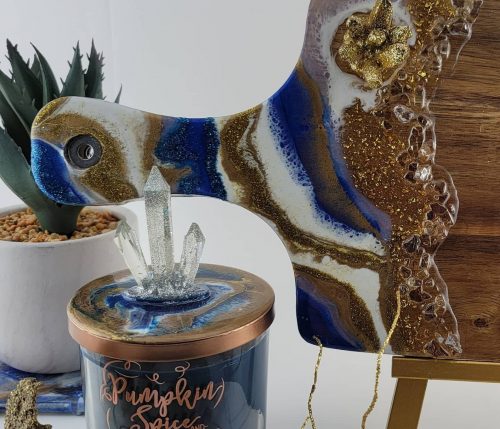 Geode Inspired Resin charcuterie board/ Cheese Board - Glam Home accents / Functional Art / Housewarming Gift / Kitchen décor