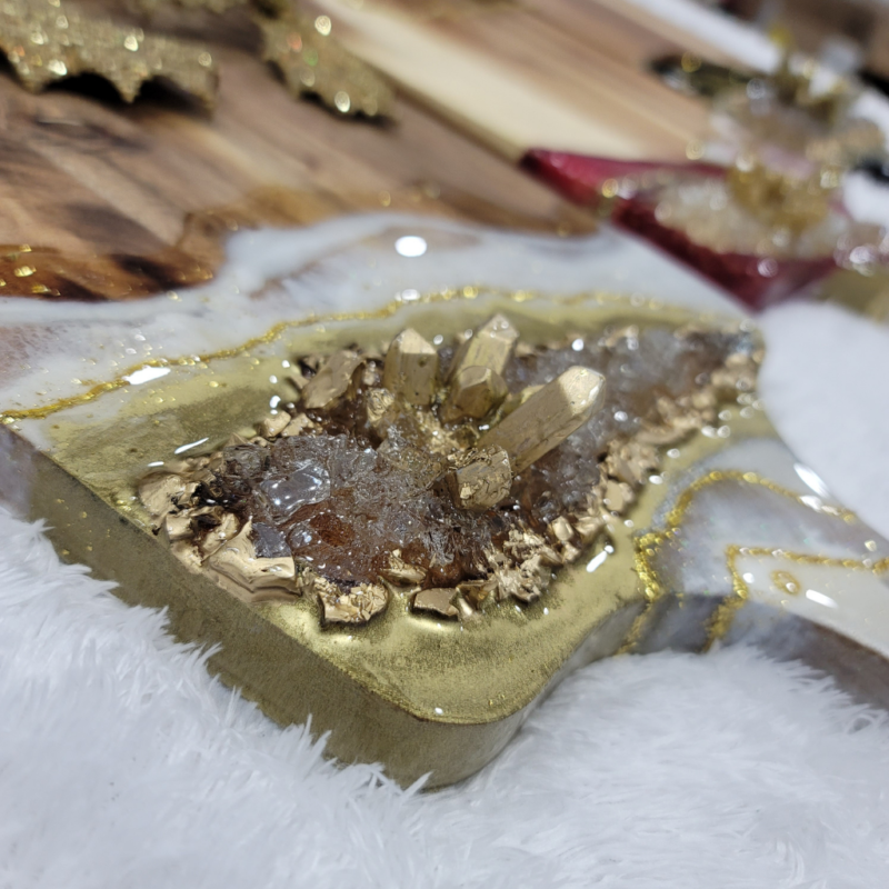 Geode Inspired Resin charcuterie board/ Cheese Board - Functional Art / Housewarming Gift - Image 2