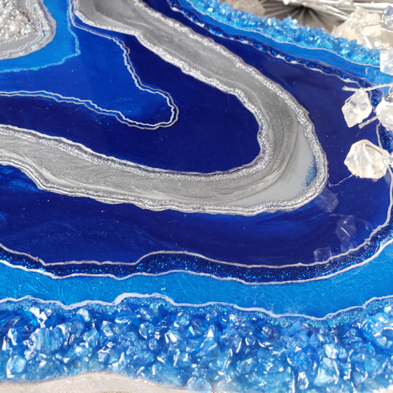 Custom Resin Geode Table Top/ Side Table / End Table / Coffee Table  - $400 - Image 4