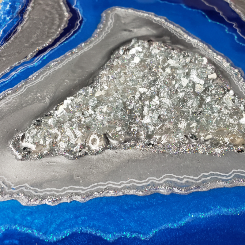 Custom Resin Geode Table Top/ Side Table / End Table / Coffee Table  - $400 - Image 5