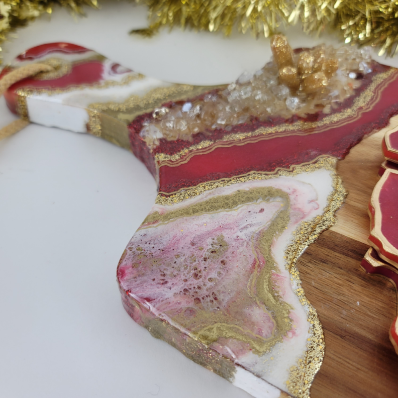 Geode Inspired Resin charcuterie board/ Cheese Board - Functional Art / Housewarming Gift - Image 2