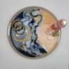 Blue and Gold Resin Bamboo Tray -Jewelry Tray- Serving Tray -House Warming Gift - Wedding Gift